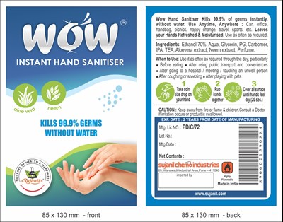 Label (Wow Hand Sanitizer Usa Label)